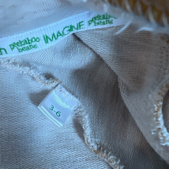 Peekaboo Beans Zip-Up Sweatshirt with Hood Stripes Size 3-6M Gender Neutral - Picture 4 of 5